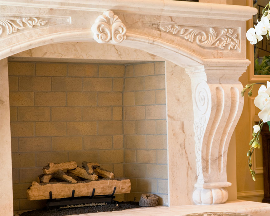 Architectural Stone Fireplace